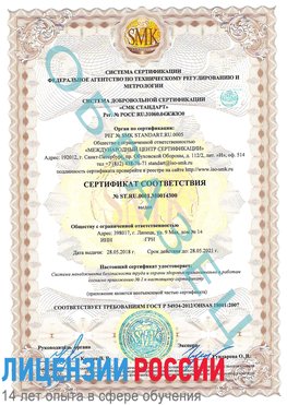 Образец сертификата соответствия Кыштым Сертификат OHSAS 18001